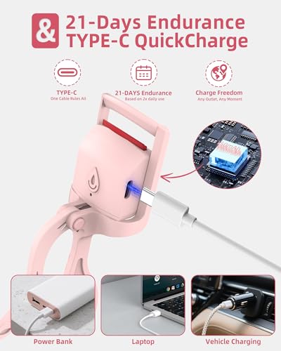 Heated Eyelash Curler Anti-Burn Pink