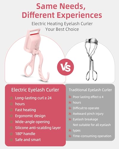 Heated Eyelash Curler Anti-Burn Pink