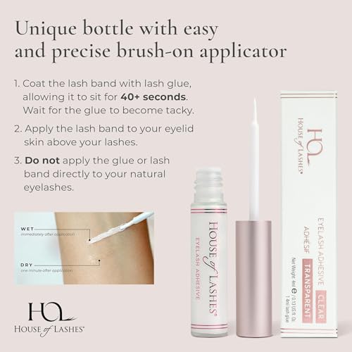 House of Lashes Eyelash Glue - Latex-Free formual fo