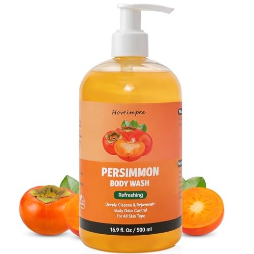 16.9 Fl Oz Persimmon Body Wash for Body Odor Control, Nonenal Deodorant