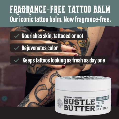 Hustle Butter Fragrance Free Tattoo Aftercare 5oz Tattoo Balm