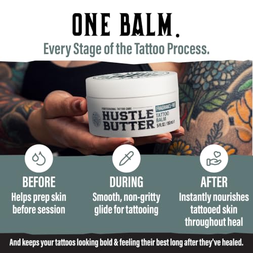 Hustle Butter Fragrance Free Tattoo Aftercare 5oz Tattoo Balm