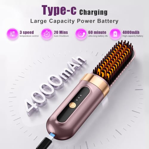 Go Brush Pro Cordless Straightener 4000mAh USB-C