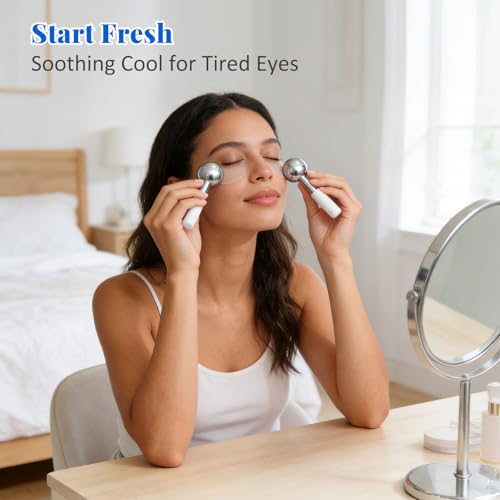 ideayard Under Eye Ice Globes for Facials, Stainless