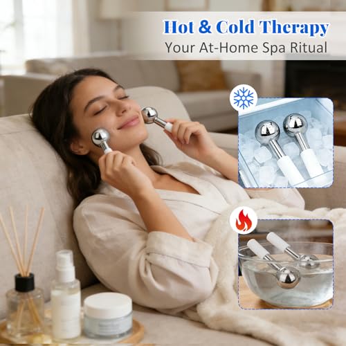 ideayard Under Eye Ice Globes for Facials, Stainless