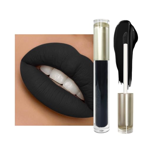 Jet Black Matte Liquid Lipstick Long Lasting - Mystical Moment | Highly Pigmented Full Cov