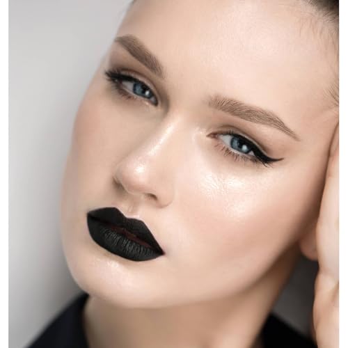 Jet Black Matte Liquid Lipstick Long Lasting - Mystical Moment | Highly Pigmented Full Cov