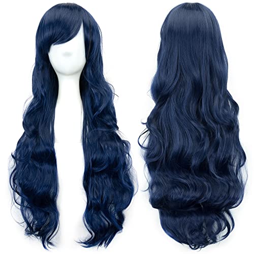 Long Curly Blue Cosplay Wig