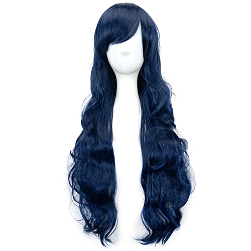 Long Curly Blue Cosplay Wig