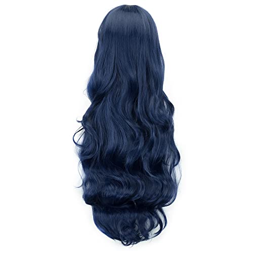 Long Curly Blue Cosplay Wig