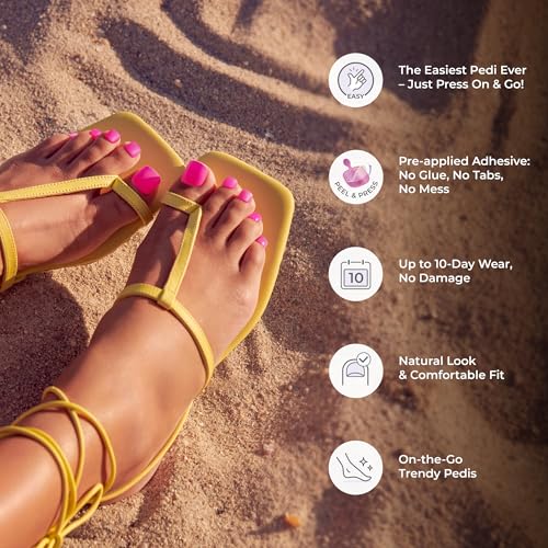 Blanc Chic No Glue Press On Toenails