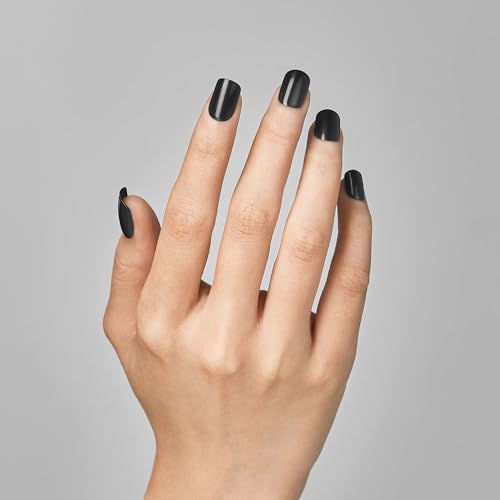Kiss Impress No Glue Mani Press On Nails Kit, 30 All Black Peel and Stic