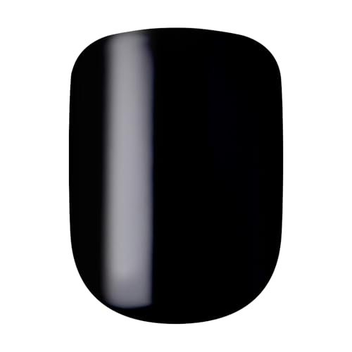 Kiss Impress No Glue Mani Press On Nails Kit, 30 All Black Peel and Stic