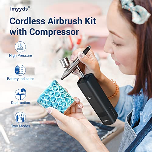Airbrush Kit with Compressor 32 PSI High Pressure Cordless Airbrush Gun