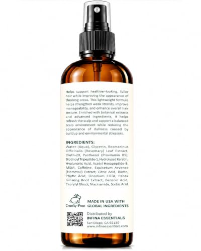 INFINA ESSENTIALS Rosemary Water Spray for Hair Grow