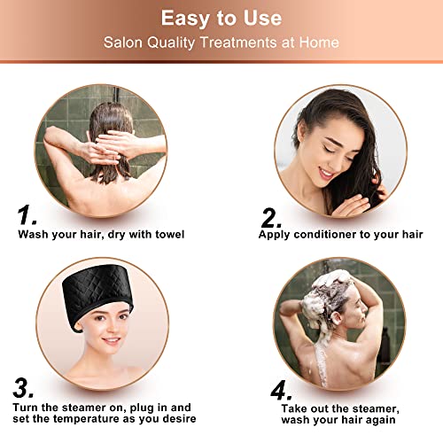 Heat Cap for Deep Conditioning Thermal Cap Hair Steamer Natural Hair