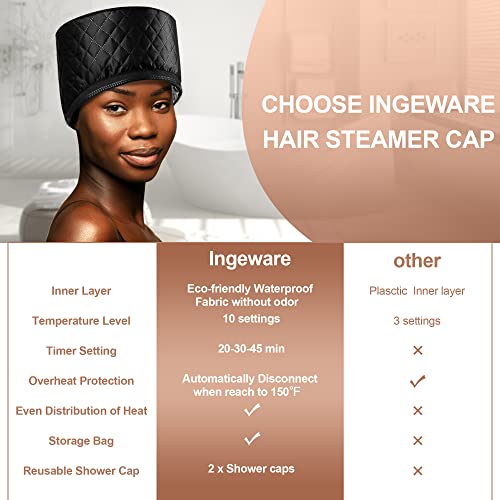 Heat Cap for Deep Conditioning Thermal Cap Hair Steamer Natural Hair