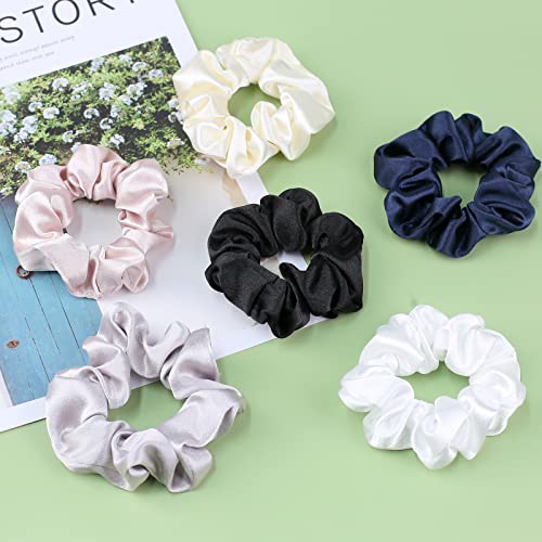 Satin Scrunchies 16 Pack Neutral