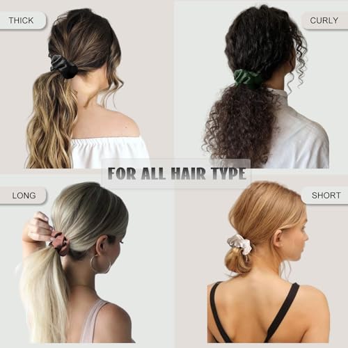 Satin Scrunchies 16 Pack Neutral
