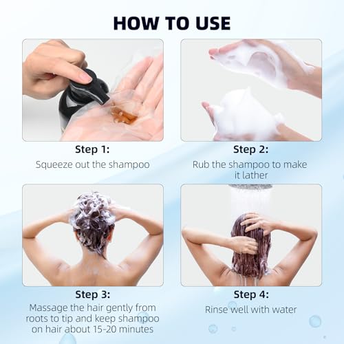 Dark Brown Hair Dye Shampoo Color Shampoo for Gray Coverage for Women Men