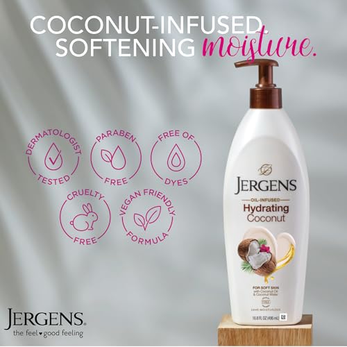 Hydrating Coconut Body Lotion, Hand and Body Moisturizer, Infused with C