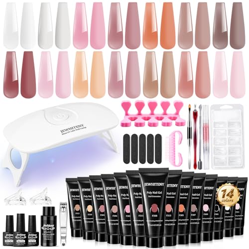 Poly Extension Gel Nail Kit 14 PCS with Slip Solution