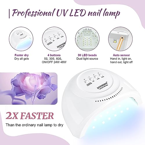 Gel Nail Polish Kit 60 PCS with UV Light