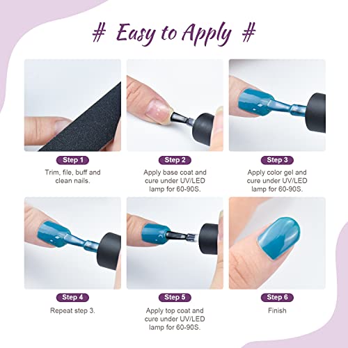 Gel Nail Polish Kit 60 PCS with UV Light