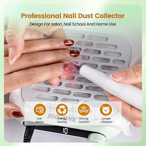 Mini Nail Dust Collector Pocket Sized 6000RPM Portable with Filters