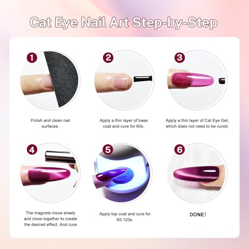 cat eye gel polish 6 colors 10ml with magnet