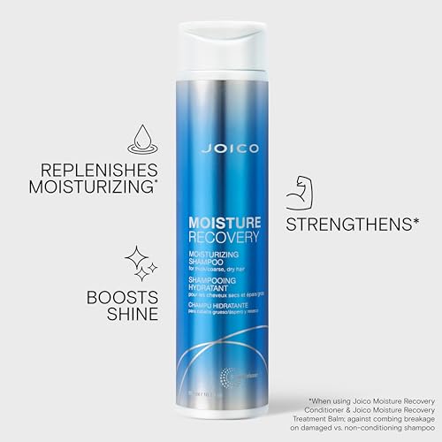 Moisturizing Shampoo for Thick, Coarse, Dry Hair - Restores Moisture, Strength with Jojoba Oil & Shea Butter, 10.1oz