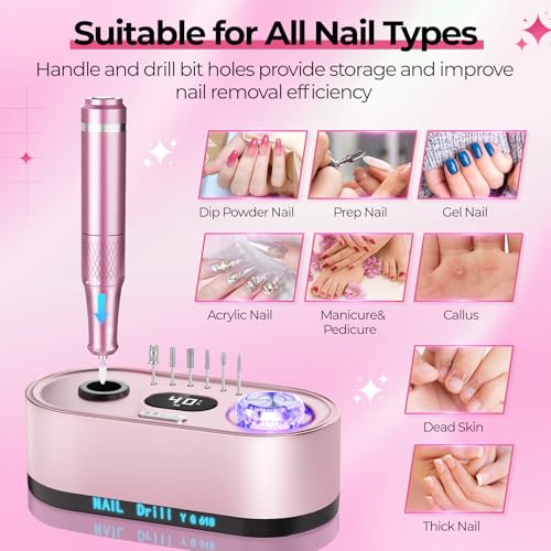40000RPM Professional Nail Drill E-File for Gel Polish