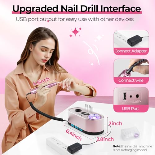 40000RPM Professional Nail Drill E-File for Gel Polish