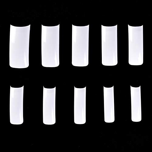 No-Crease Fake Nails Tips Kit 10 Size 500Pcs Ballerina Half Cover