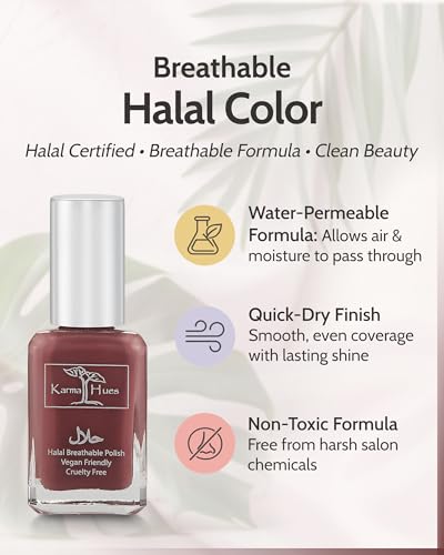 Karma Naturals Certified Halal Nail Polish - Breathable & Water Permeable