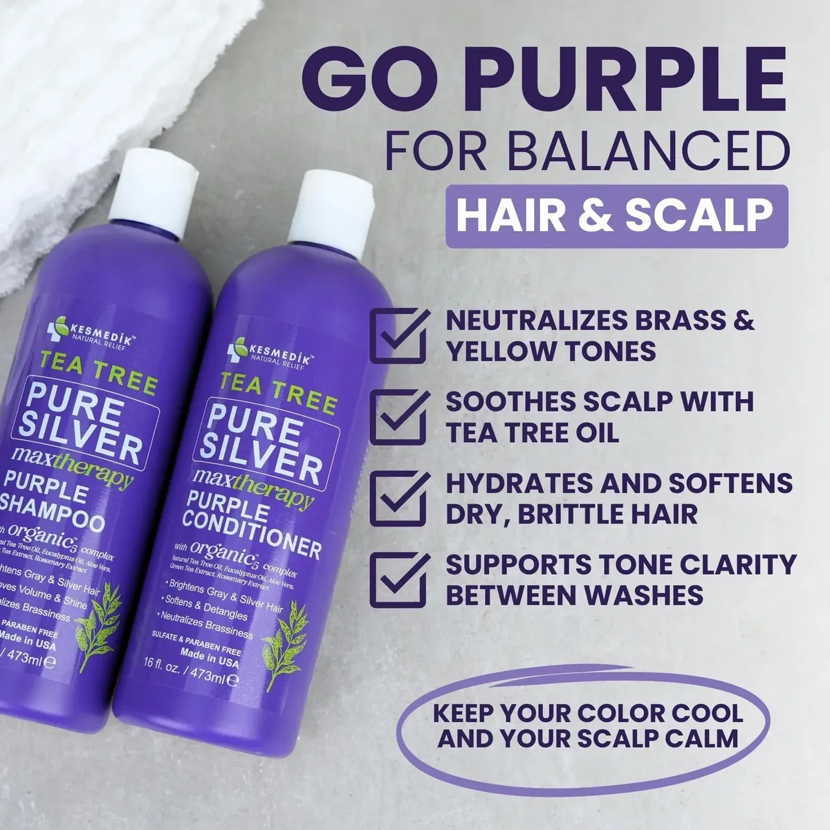 Tea Tree Purple Shampoo & Conditioner