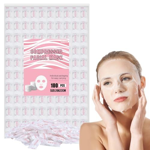 100PCS Compressed Cotton Facial Mask Sheets for Women