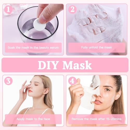 100PCS Compressed Cotton Facial Mask Sheets for Women