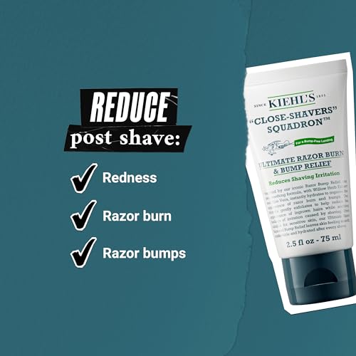 Men's After Shave Cream for Razor Burn Relief - With Aloe Vera and Vitamin E - For All Ski