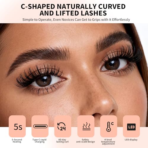 Heated Eyelash Curler 4 Heat Settings