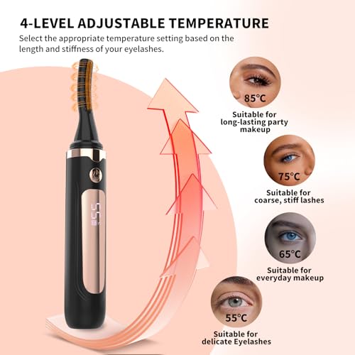 Heated Eyelash Curler 4 Heat Settings