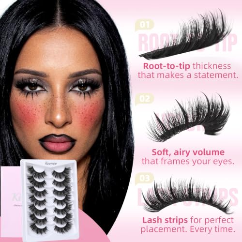 Spiky Wet Look Fluffy False Lashes, 20mm