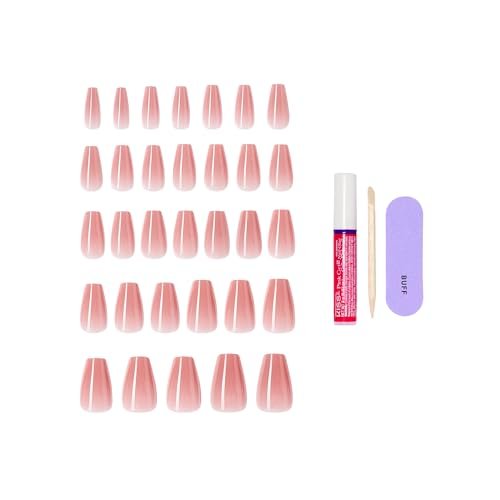 Core Press On Nails Jubilation Medium Coffin