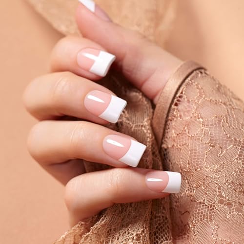 Salon Acrylic French Tip Press On Nails