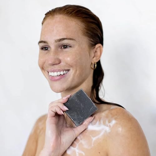 Charcoal Soap Body Wash Bar for Cleansing – Made in USA, 4 oz