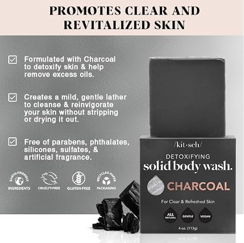Charcoal Soap Body Wash Bar for Cleansing