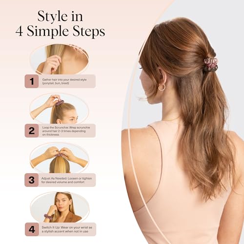 Satin Scrunchies Terracotta 6 Pack