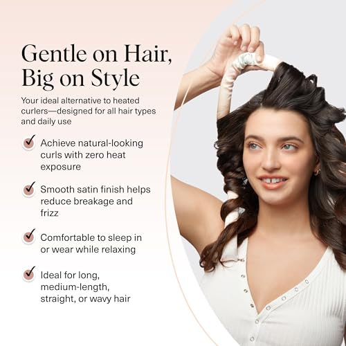 Kitsch Satin Heatless Curls Overnight Set - Sunset T
