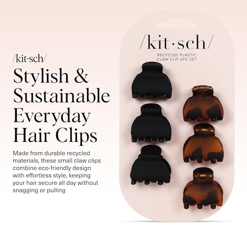 Mini Claw Clips, Tortoise & Black