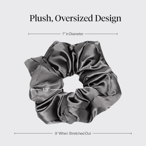 Pillow Satin Scrunchies Blush Charcoal 2 Pack